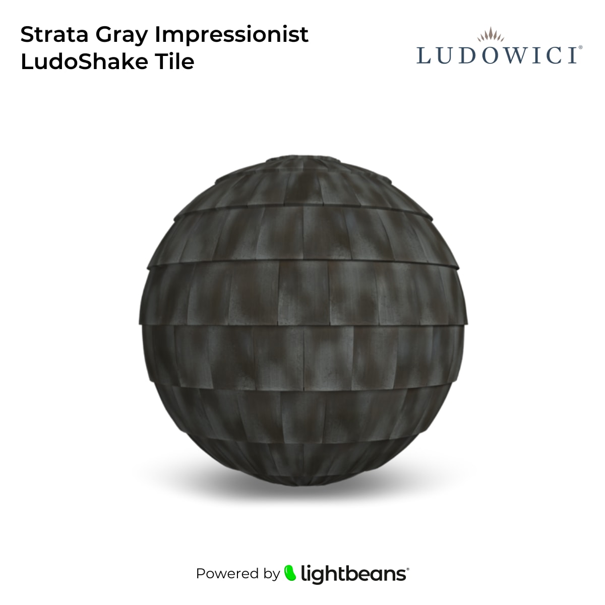 Texture Strata Gray Impressionist LudoShake Tile de Ludowici Roof Tile