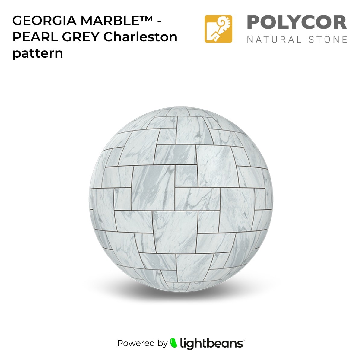 Texture GEORGIA MARBLE™ ‐ PEARL GREY Charleston pattern de Polycor