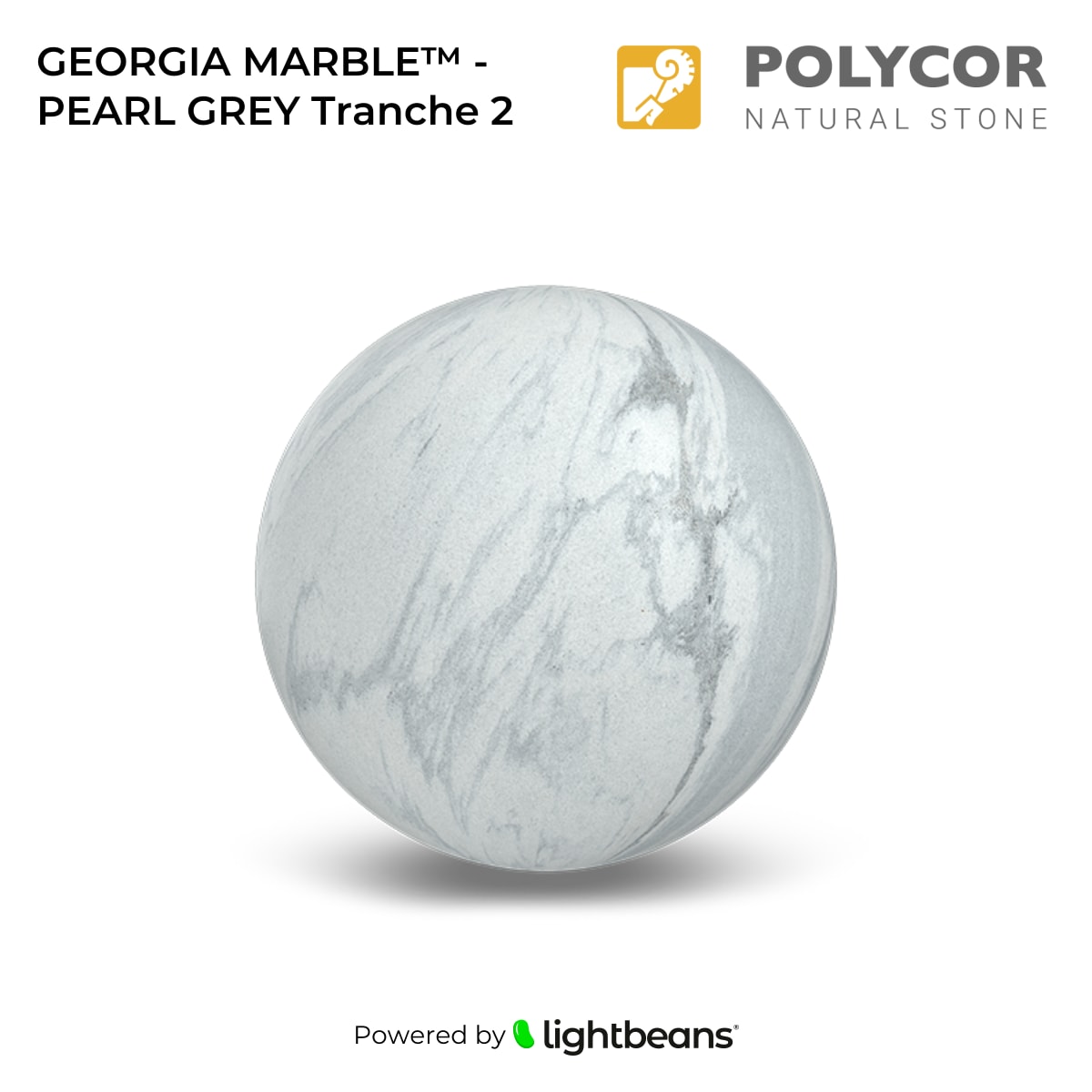 Texture GEORGIA MARBLE™ ‐ PEARL GREY Tranche 2 de Polycor | Lightbeans