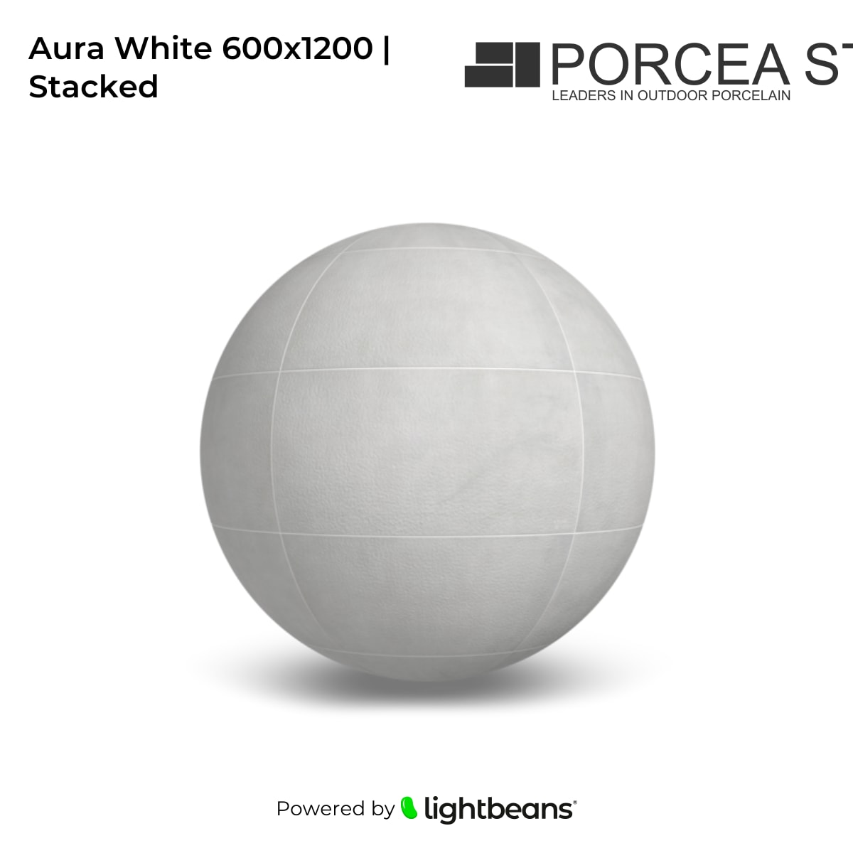 Texture Aura White 600x1200 | Stacked de Porcea Stone | Lightbeans