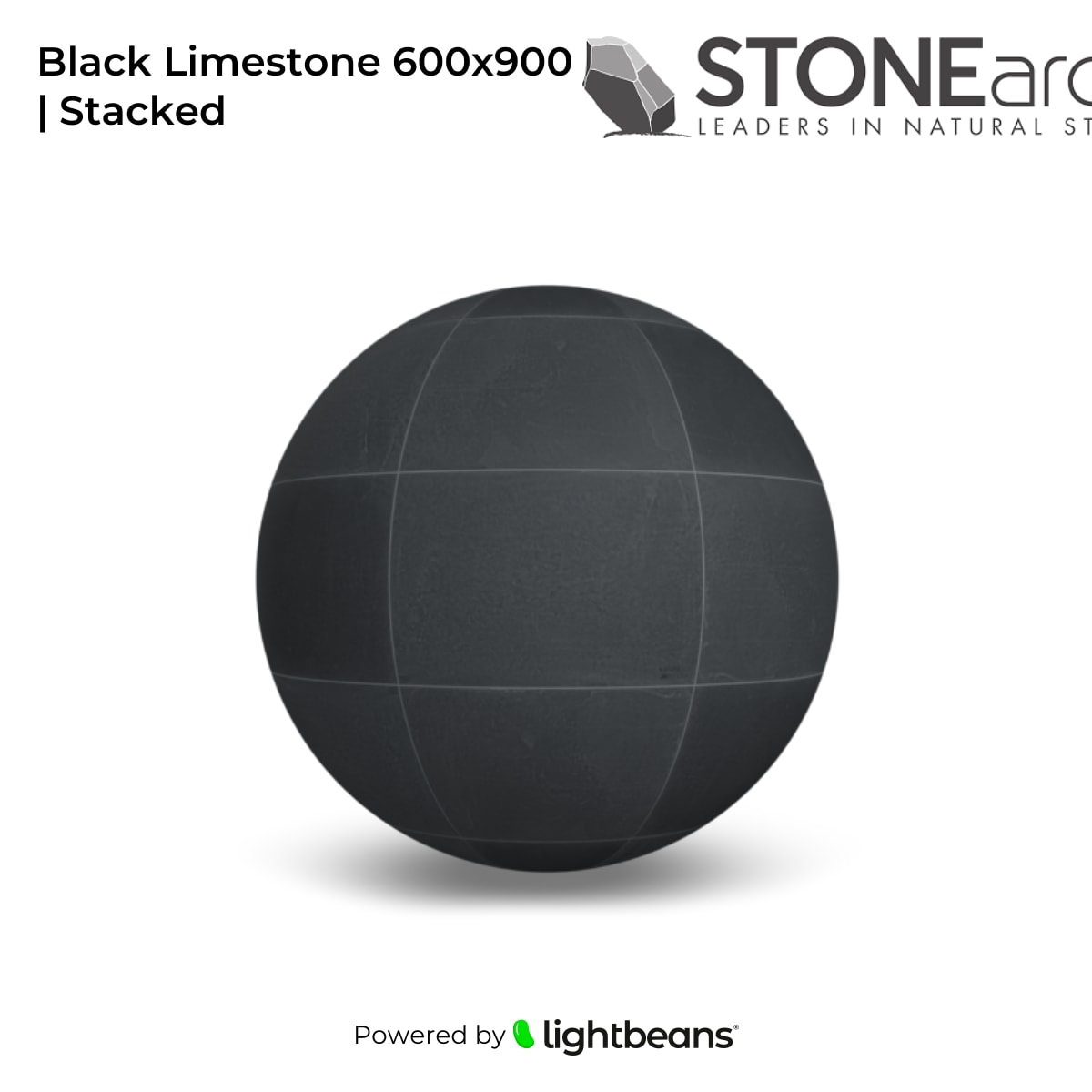 Texture Black Limestone 600x900 | Stacked de STONEarch