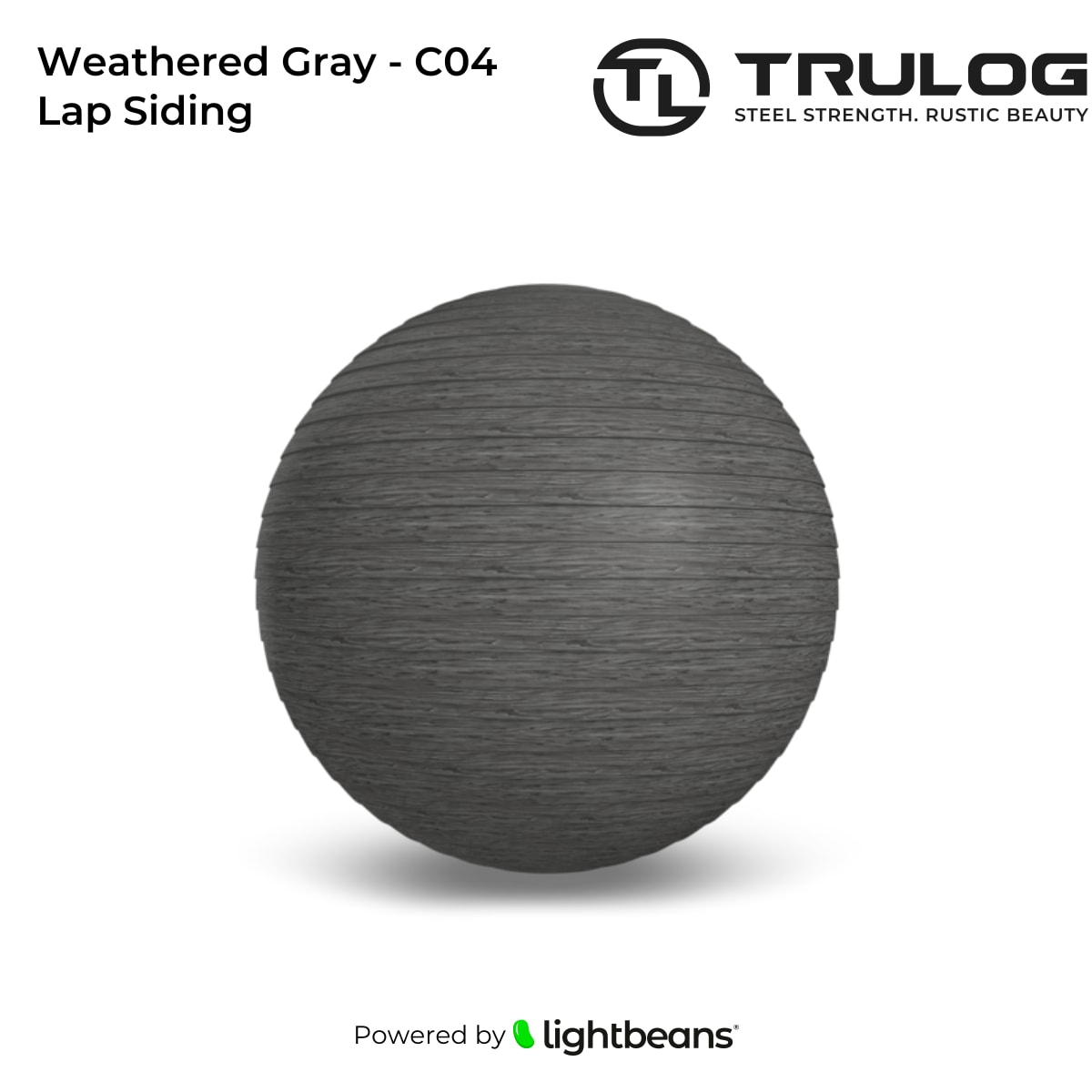 Texture Weathered Gray - C04 Lap Siding de Trulog Siding | Lightbeans