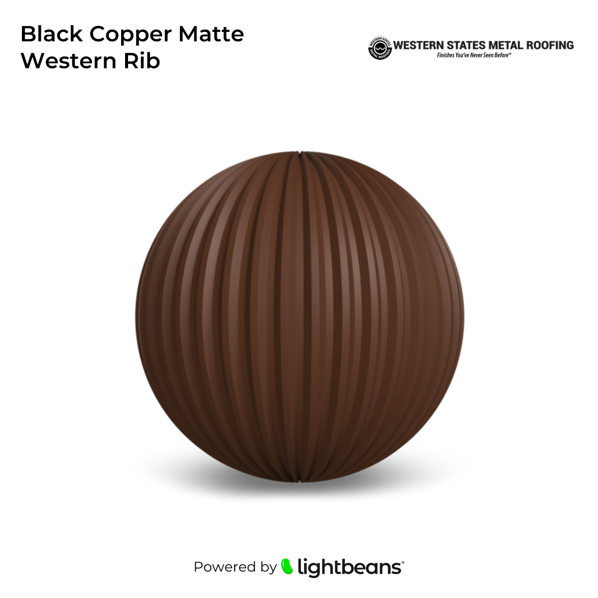 Texture Black Copper Matte Western Rib de Western States Metal Roofing ...