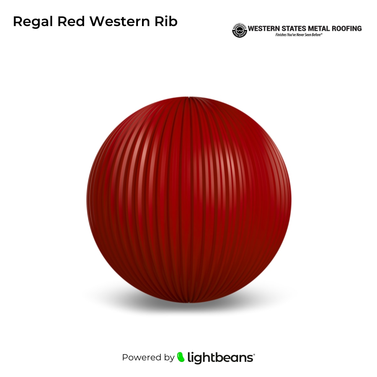 Texture Regal Red Western Rib de Western States Metal Roofing
