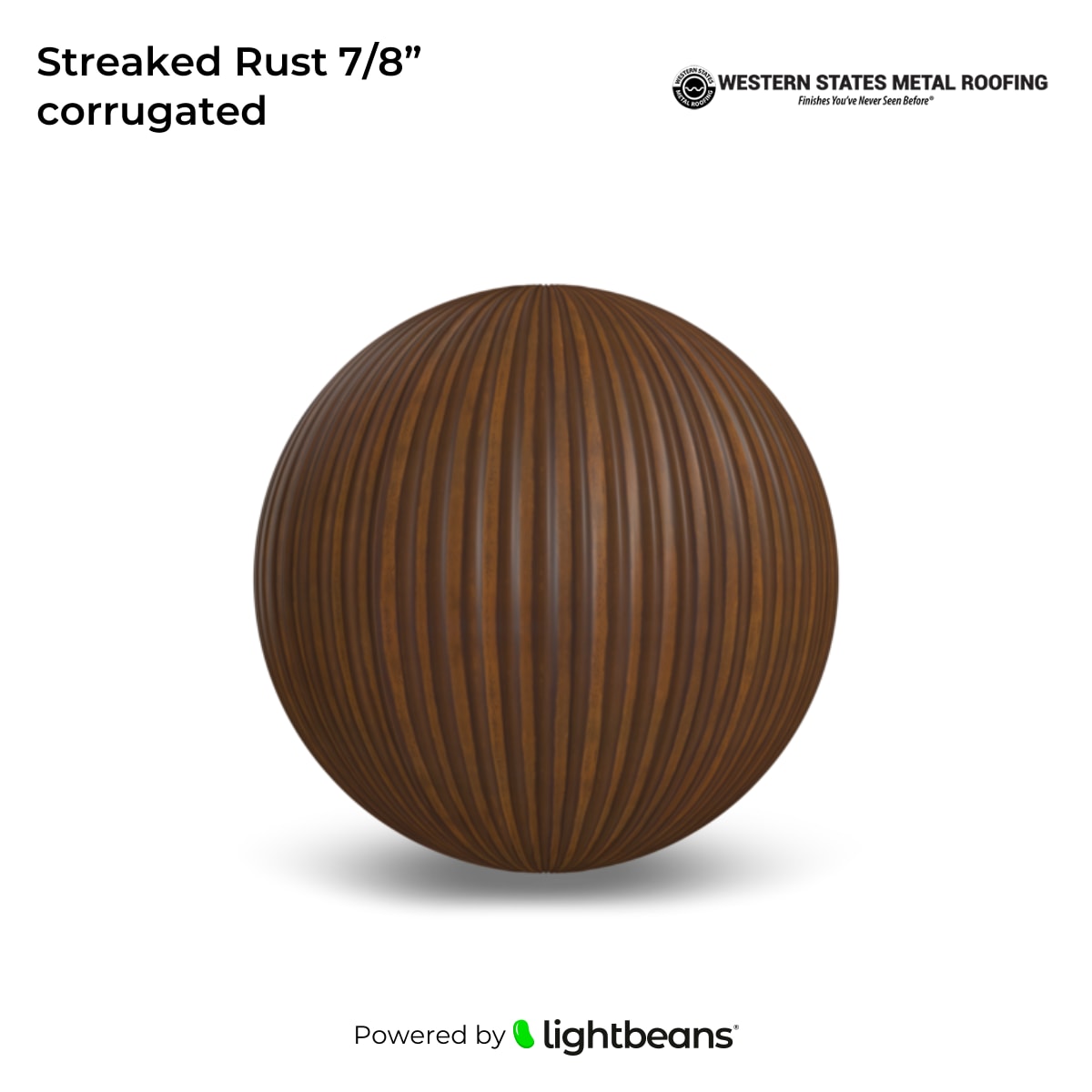 Texture Streaked Rust 7/8” corrugated de Western States Metal Roofing ...